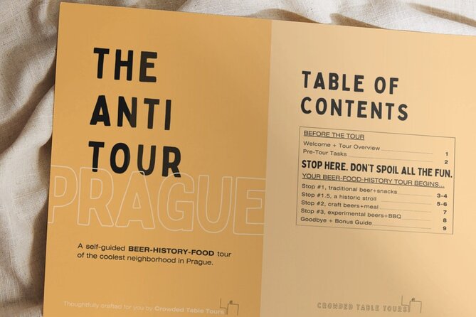 Anti Tour Prague - Self Guided Beer and Food Tour - Three Pub Stops, One Route, Multiple Beer Moods