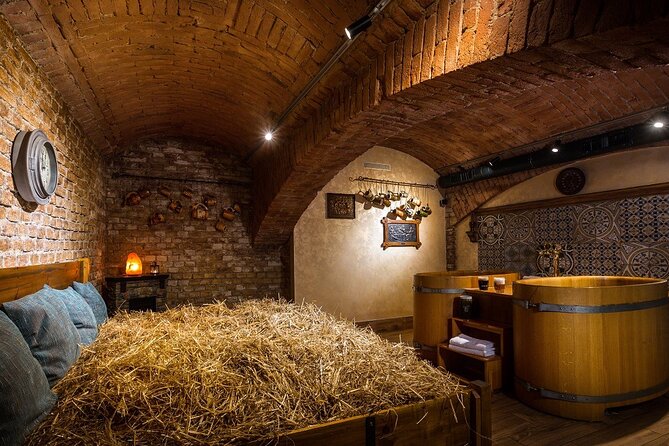 Beer bath Spa for 2 people/ 1 tub - 1,5 hour Activity in Prague - Service Style, Hosts Who Explain and Then Let You Relax