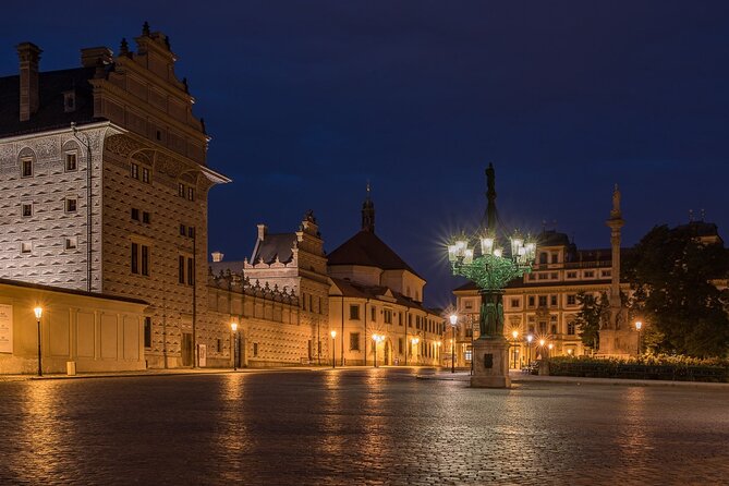 Best views of Prague by night - Hanavsky Pavilion: bridges and a different angle on the river glow