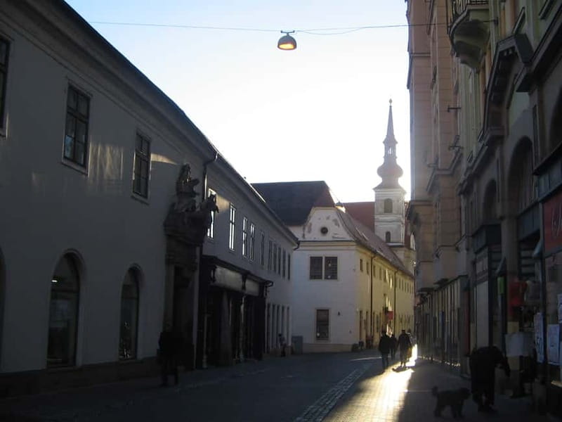 Brno: Historic Downtown Walking Tour - The Vegetable Market above underground corridors for food, beer, and wine