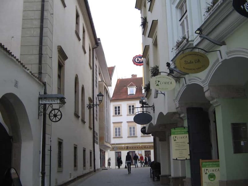 Brno: Historic Downtown Walking Tour - St. James, noble buildings, and the Joseph Street return route