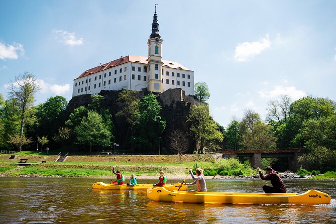 Canoeing on the Elbe river from Děčín to Bad Schandau - 22 km Downriver Through Bohemian and Saxon Switzerland