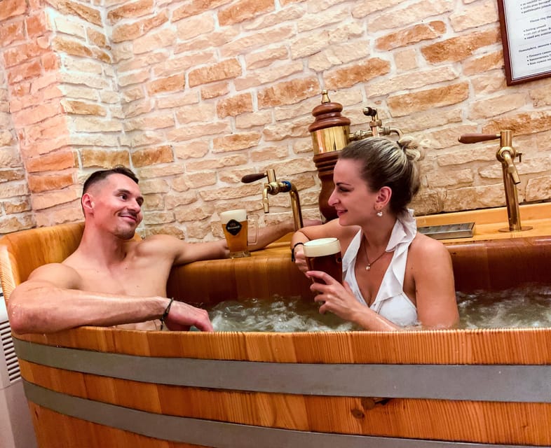 Caroline Bernard Beer Spa Prague with Beer & Massage Option - The bubbling beer tub and heated-bed downtime