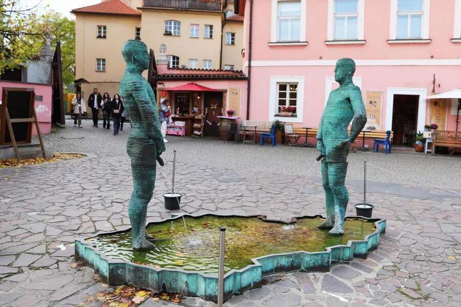 Contemporary art tour in Prague: the works of David Černý - The Walk Through Malá Strana, Staré Město, and Nové Město