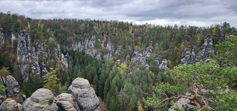 Day trip from Prague to Bohemian and Saxon Switzerland - Crossing into the Bohemian Side for Pravčická Brána