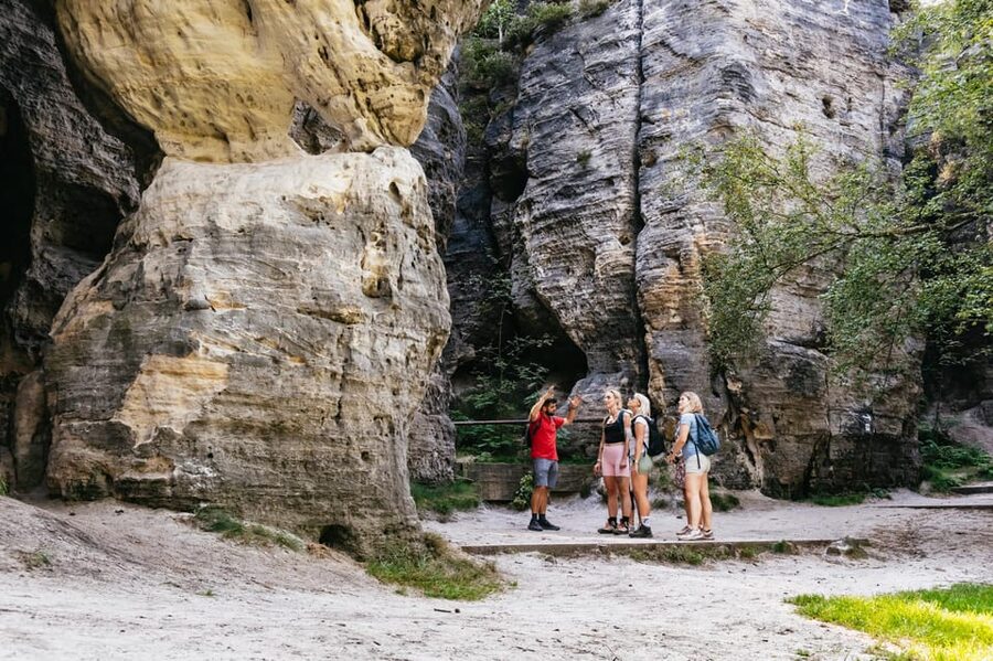 From Prague: Bohemian & Saxon Switzerland Iconic Day Trip - Tisa Rocks: shorter hike, sharper footing, and why spikes matter