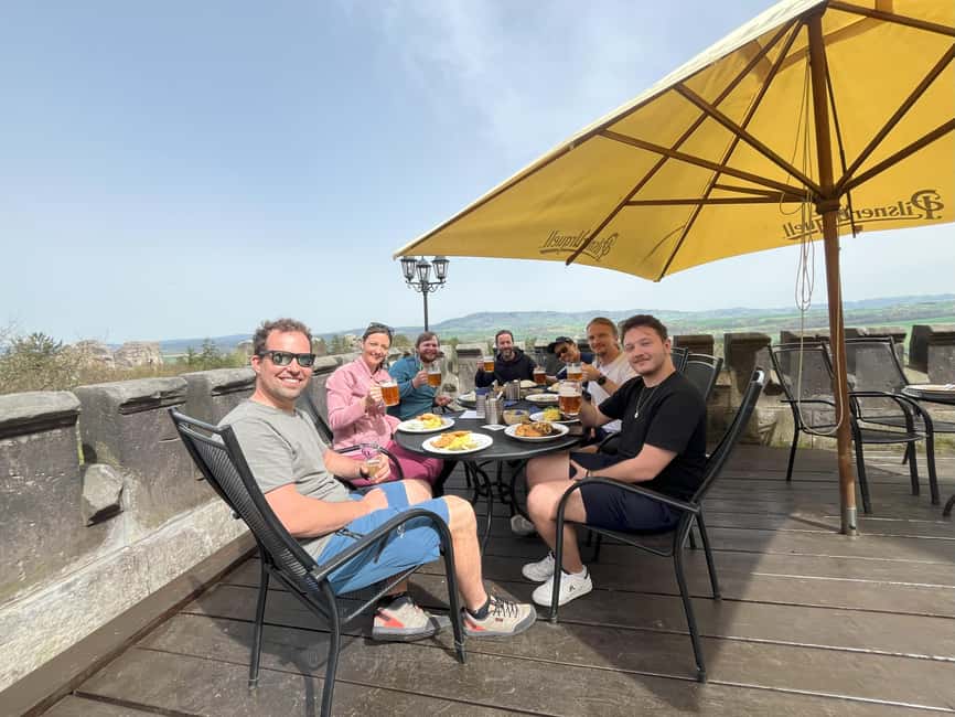 From Prague: Hike, Castle and Brewery in Bohemian Paradise - The 14th-century castle lunch: typical Czech dishes plus a tower view