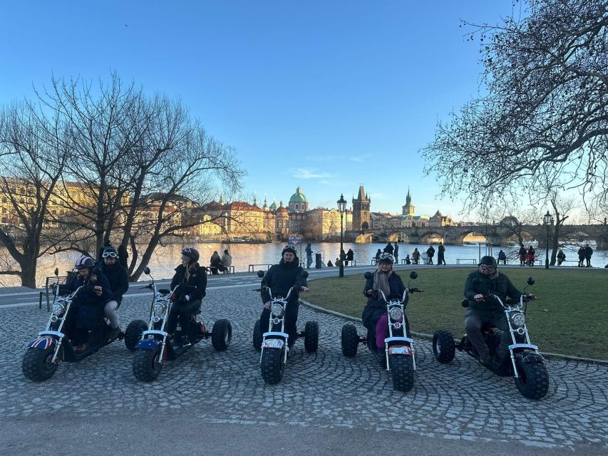Grand City Tour on Electric Trike in Prague - Live Guided - John Lennon Wall to Charles Bridge views: romantic, but strategic