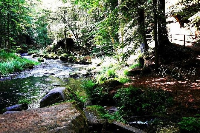 Hiking in Bohemian Switzerland - a day trip from Prague - The hike start in Hrensko: set your pace early