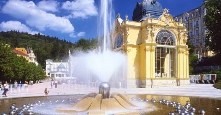 Karlovy Vary & Marianske Lazne Tour from Prague with Lunch - Karlovy Vary (Carlsbad) springs walk: Vridlo, colonnades, and the Tepla River