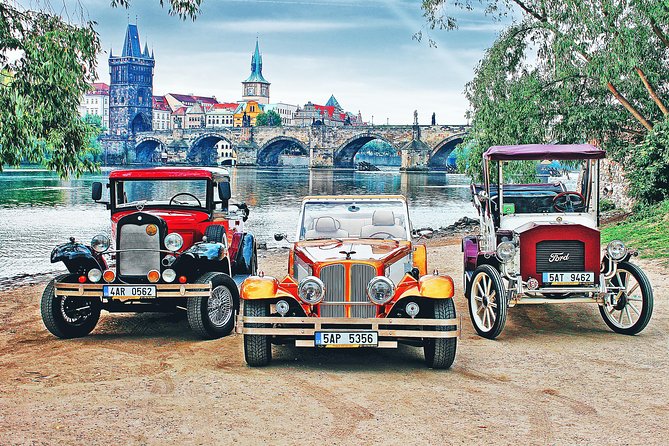 Karlstejn Castle in Vintage Convertible Car - Picking Up Close to Your Door: What “Central Prague Pickup” Really Means