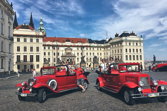 Karlstejn Castle in Vintage Convertible Car - Riding in a Vintage Convertible, Then Unwinding at the Castle