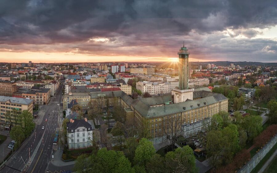 Ostrava: Entrance to the viewing tower of the new town hall - What You’ll See From the Terrace, and How to Make It Worth It