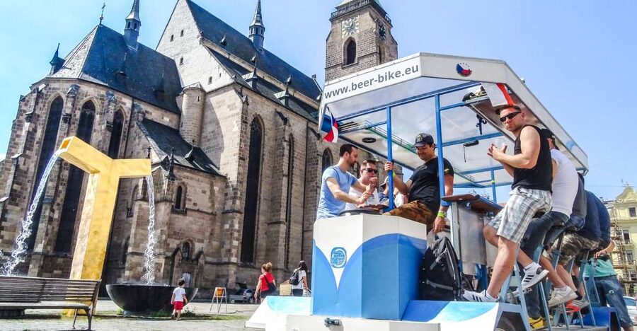 Pilsen: 1.5-Hour Beer Bike with Unlimited Beer - Pedaling Through Pilsen With Your Own Music and City Views