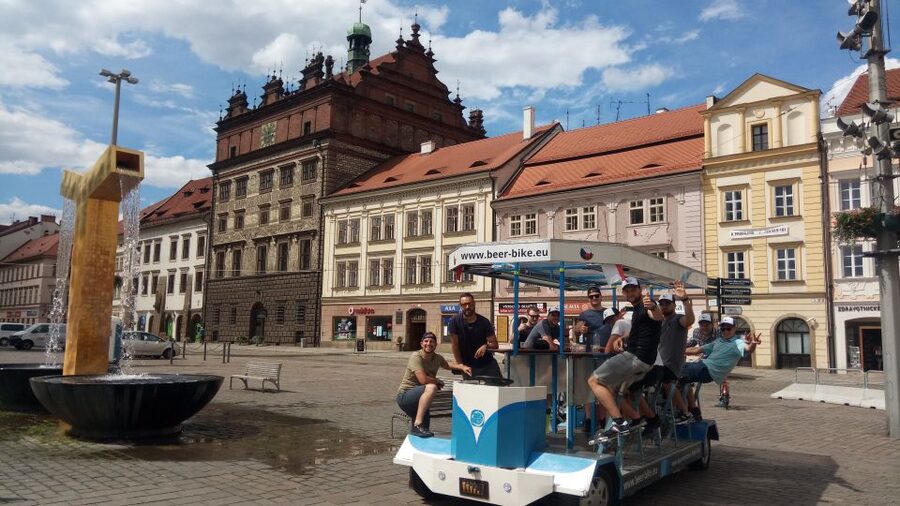 Pilsen: 1.5-Hour Beer Bike with Unlimited Beer - Unlimited Pilsner Premium Draft, Non-Alcoholic Options, and Smart Timing