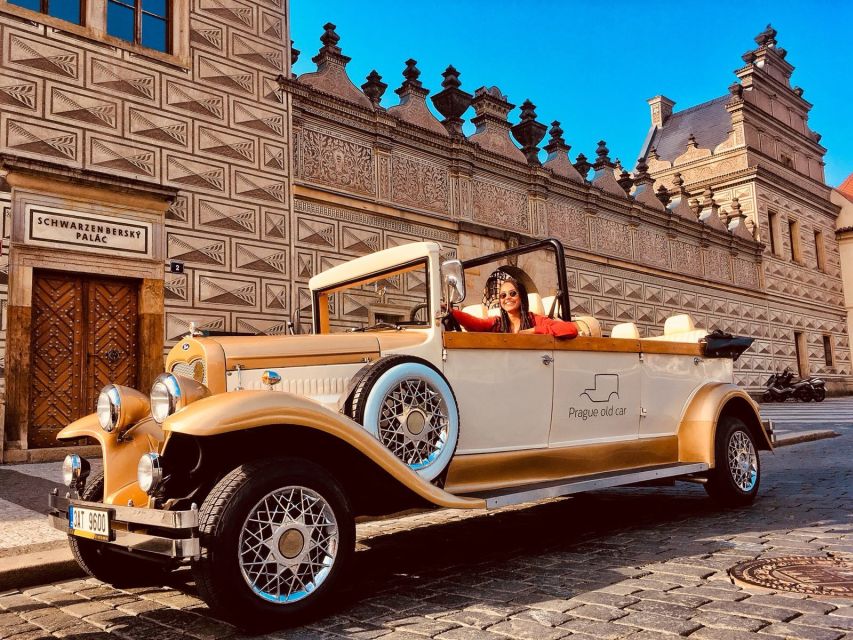 Prague: 1-Hour Vintage Car Tour - Optional champagne or roses for a special evening