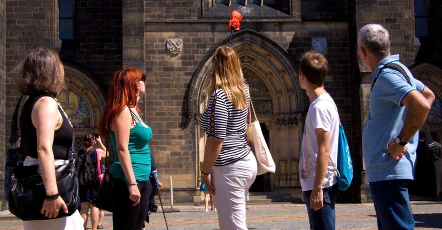 Prague: 2.5-Hour Vyšehrad Castle with Gorlice & Tickets - Inside the Collegiate Church of Saints Peter and Paul: Neo-Gothic Meets Art Nouveau