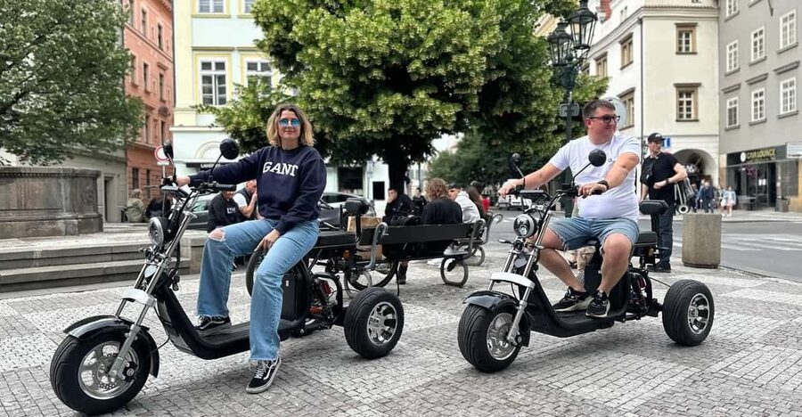 Prague: 2 hours FUN TRIKE tour in Prague with guide - The resident-loved park viewpoint stop is the photo payoff