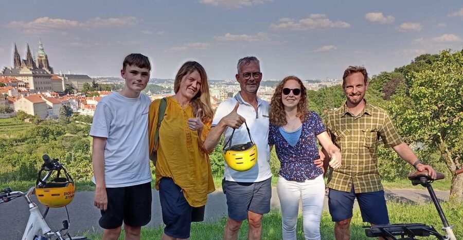 Prague 3-Hour Sightseeing Tour by Electric Bike - Prague Castle District: ride close, then walk through the big-ticket grounds