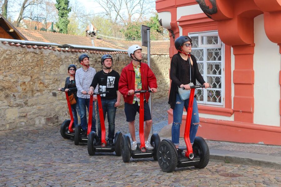 Prague: 4-Hour Segway and Scooter Tour with Lunch and Drinks - Meeting point at Charles Bridge, briefing, and a real practice run