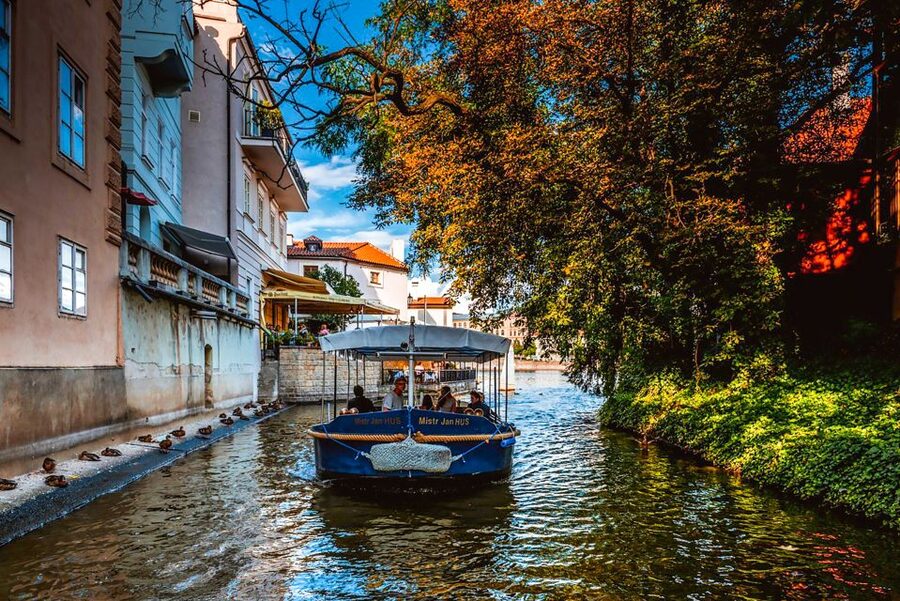 Prague: 45-Minute Sightseeing Cruise to Devil's Channel - The guide and onboard vibe on a small boat