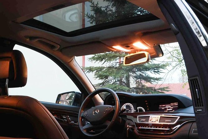 Prague airport luxury transfer by a Mercedes Benz S class - Meet your driver inside arrivals, near EXIT/ENTRANCE D