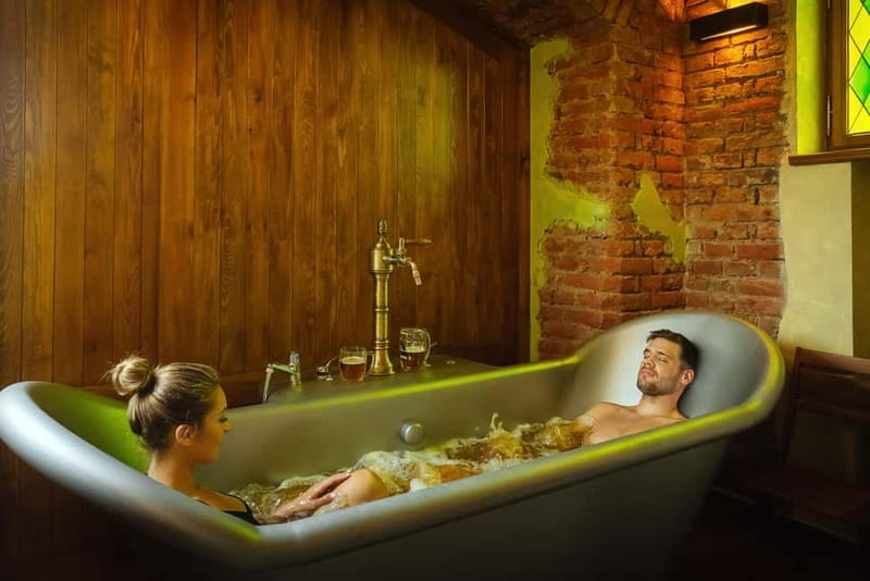 Prague: Beer and Wine Spa Bath with Salt Cave Experience - Entering the Facility: Lockers, Towels, Slippers, and Privacy