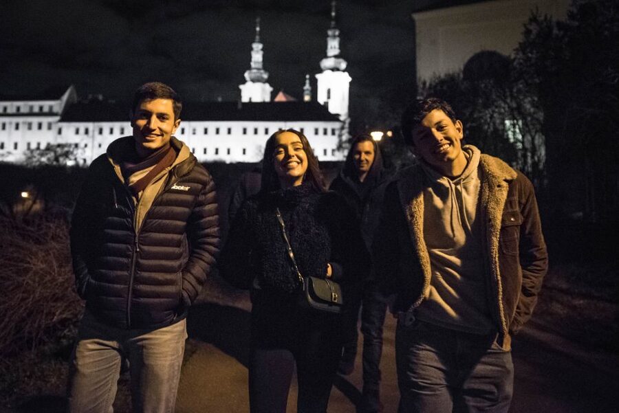 Prague: Castle Side Breweries & Pubs Guided Walking Tour - Prague Castle side at night: views that justify the climb