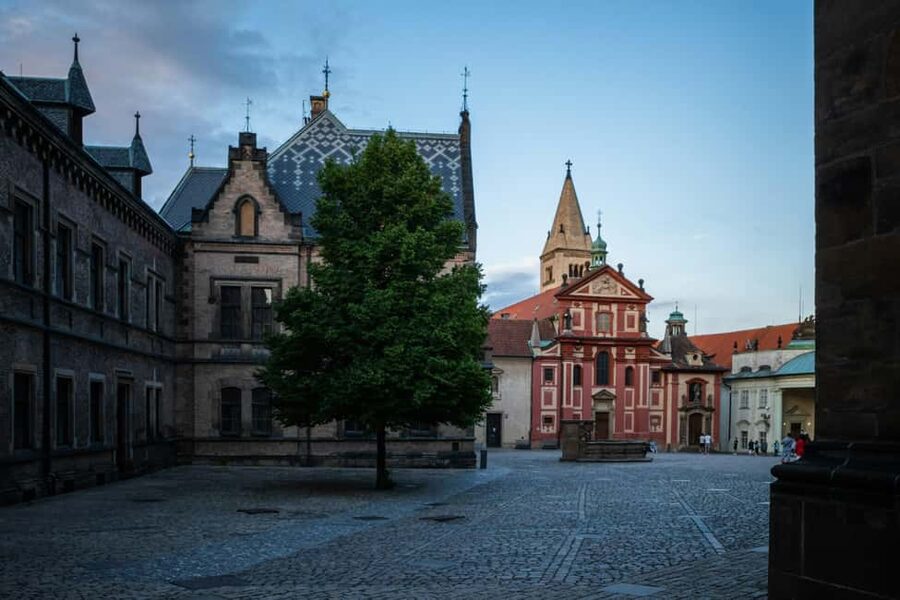 Prague Castle St. Vitus Cathedral, Royal Palace, St. George's Basilica - St. George’s Basilica: a 10th-century tomb with a grim story