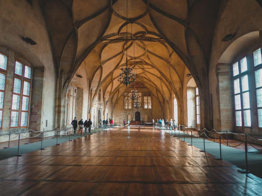 Prague Castle St. Vitus Cathedral, Royal Palace, St. George's Basilica - St. Vitus Cathedral: coronations, saints, and the Wenceslas Chapel climb