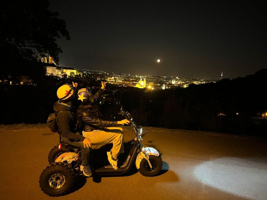 Prague City sightseeing in Night Trike Tour - Wenceslas Square and the first historical sweep