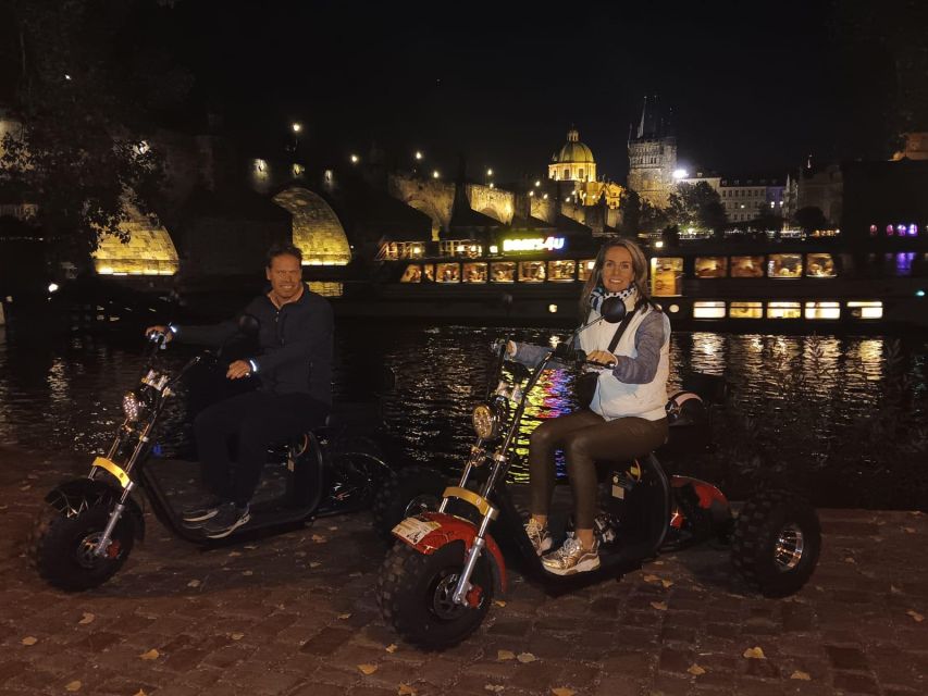Prague City sightseeing in Night Trike Tour - Getting started at Štěpánská 55, plus the 10-minute training