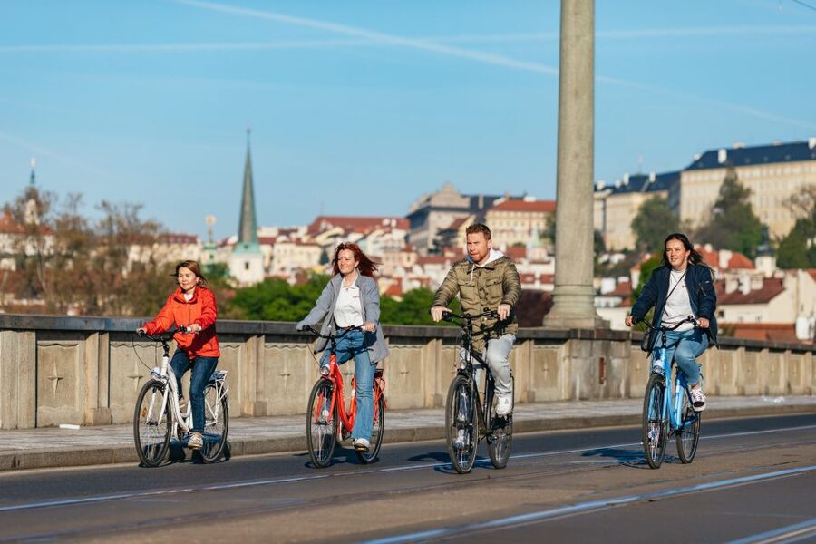 Prague: Complete Bike Tour - Charles Bridge and Charles IV: the story behind the stone