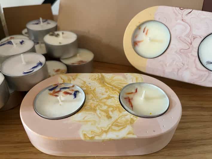 Prague: Craft your unique tea-candle holder set - Why a Jesmonite tea-candle workshop is a smart Prague experience