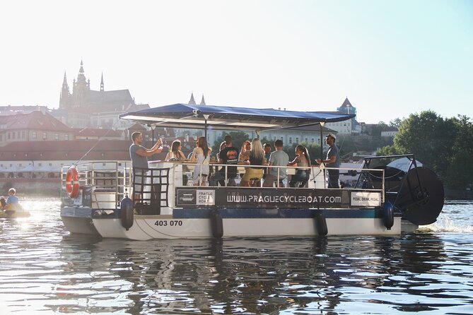 Prague Cycle Boat - The Swimming Beer Bike - Drinks Included: Beer, Wine, Prosecco, and Non-Drinkers
