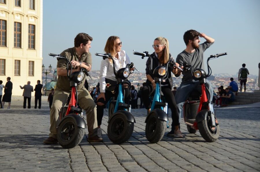 Prague: E-Bike/E-Scooter Viewpoint Tour - Letná Park, Vltava panoramas, and the Metronom detour