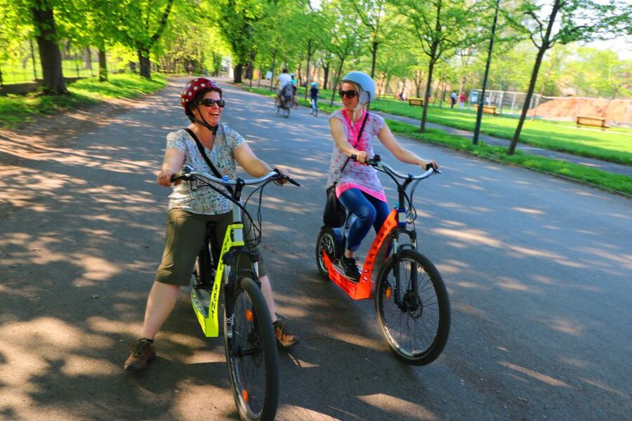 Prague: E-Bike/E-Scooter Viewpoint Tour - Petřín Hill and the tower spires, where your photos actually look like Prague