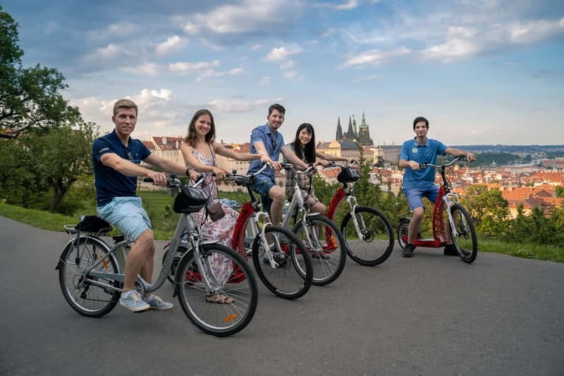 Prague: E-Bike or E-Scooter Tour with A Local Guide - Na Poříčí, Štvanice Island, and Letná Park, the views kick in early