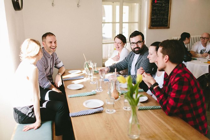 Prague Eat, Sip and Make Friends on Food Tour by Taste of Prague - Stop three, modern Czech takes in an open kitchen setting