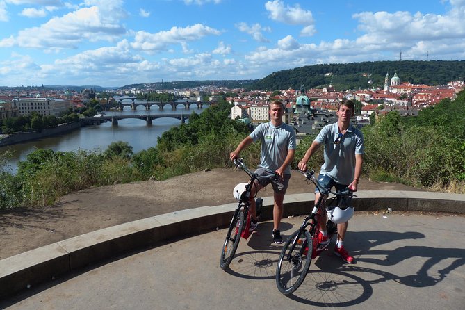 Prague Fat Tire or Regular Scooter City Tour - The guide makes the ride: David, Dan, and Jana in real context