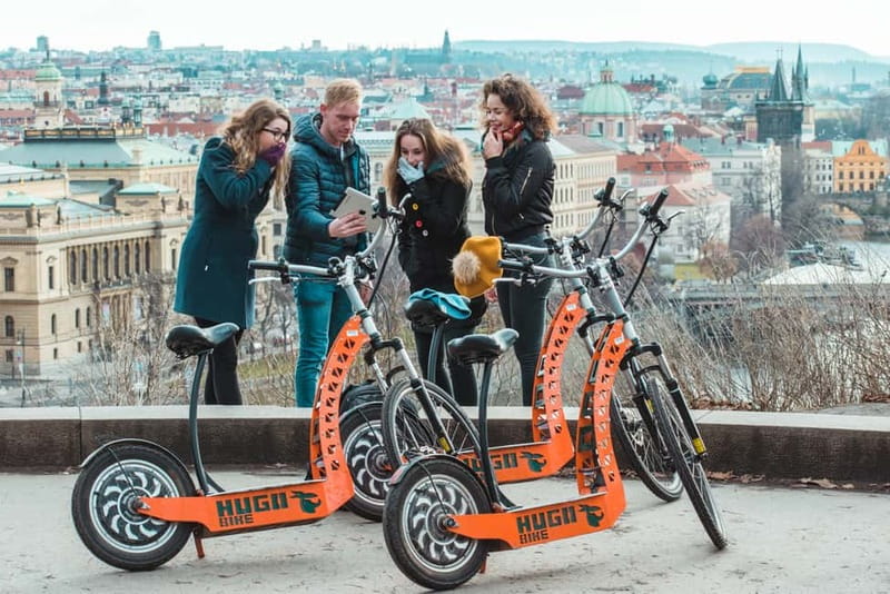 Prague: Fat Tire or Regular Scooter Tour with A Local Guide - Stop-by-stop: Štvanice Island, Letná Park, and river-view photo moments