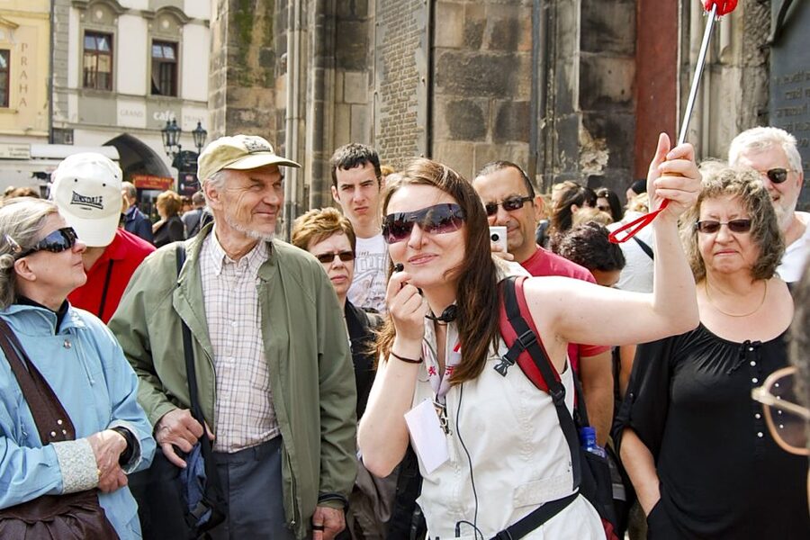 Prague: Full-Day Tour with Lunch and River Boat Cruise - Tram up to Prague Castle: courtyards, St. George, and royal garden views