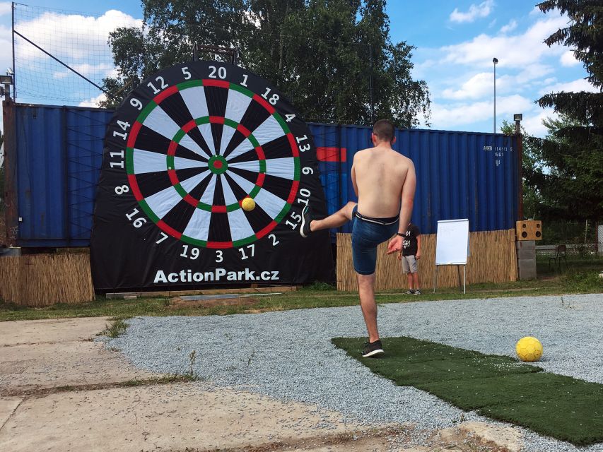 Prague : Giant Foot Darts and Giant Beer Pong Game - Timing and Flow: Why This Feels Like a Real 3-Hour Event