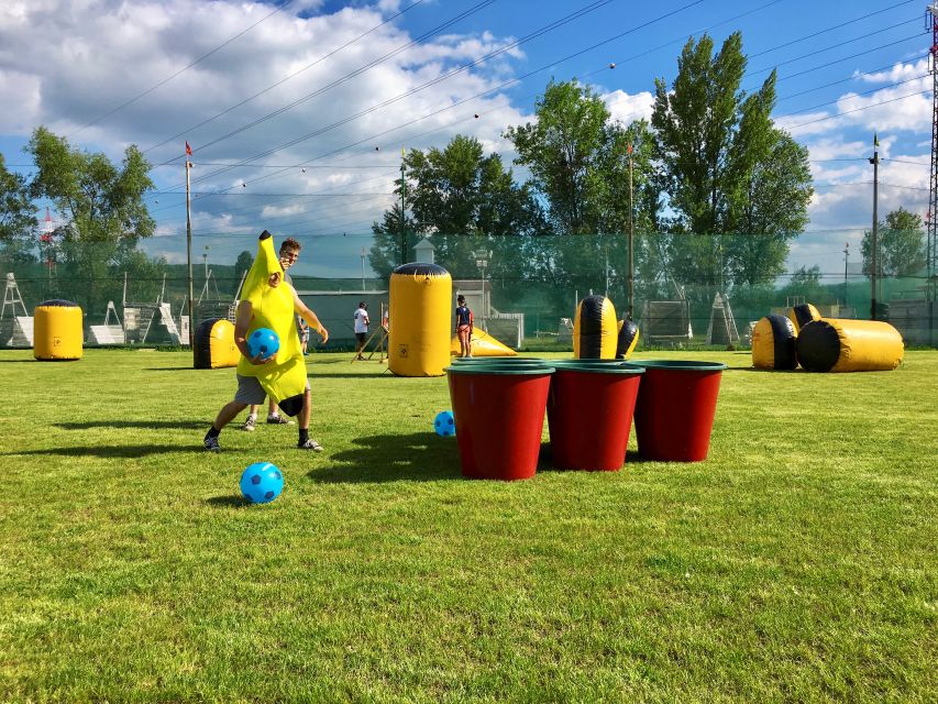 Prague : Giant Foot Darts and Giant Beer Pong Game - Getting to the Venue: Private Bus Pickup, 30-Minute Ride, and Drop-Off Options