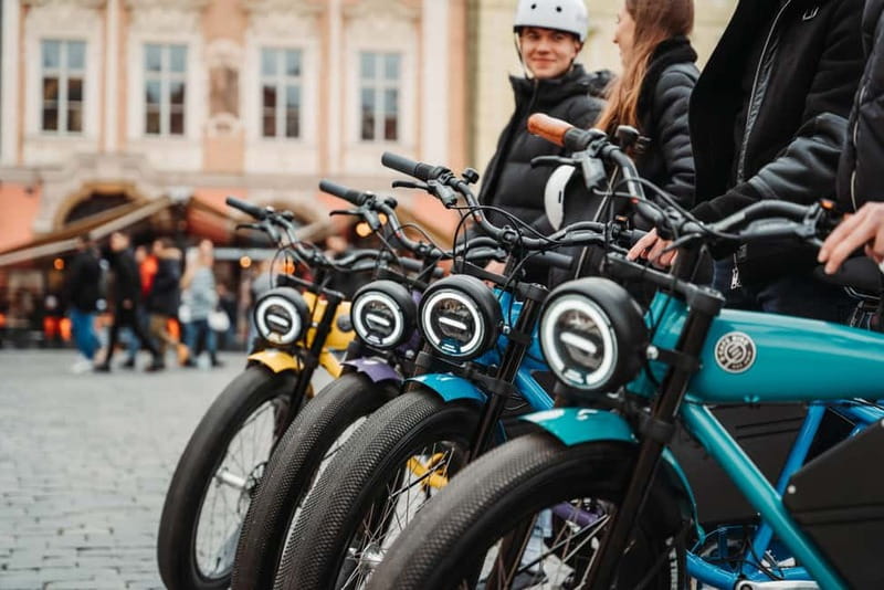 Prague: Grand City Tour on Fat e-Bike - Old Town Square and the Astronomical Clock photo moment