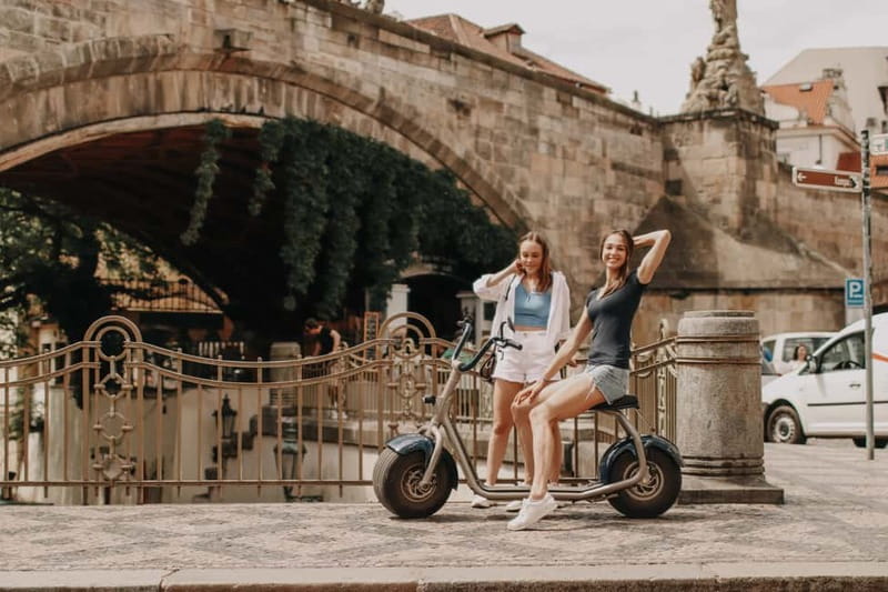 Prague: Guided Fat Tire e-Scooter Tour - Getting oriented: the Old and New City connection and the first big views