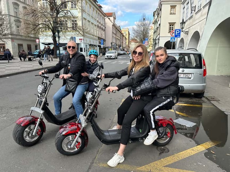 Prague: Guided Fat Tire e-Scooter Tour - Petrin Park, the narrow street moment, and John Lennon Wall