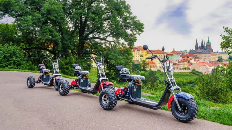Prague: Guided Sightseeing Tour by Electric Trike - Prague Castle exterior and Strahov Monastery: viewpoints plus a calmer mood