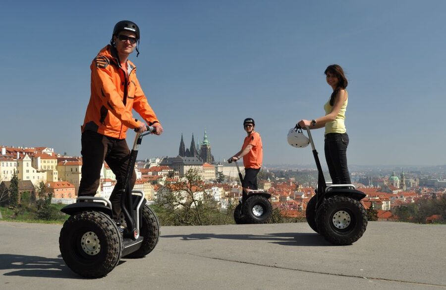 Prague Highlights: Segway & E-Scooter Tour with Taxi Pick-Up - City-Center Finish: Charles Bridge, National Theatre, Wenceslas Square, and More