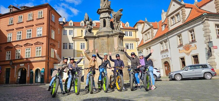 Prague: Highlights Tour on e-Scooter or eBike - John Lennon Wall signatures and David Černý’s Prague in real life